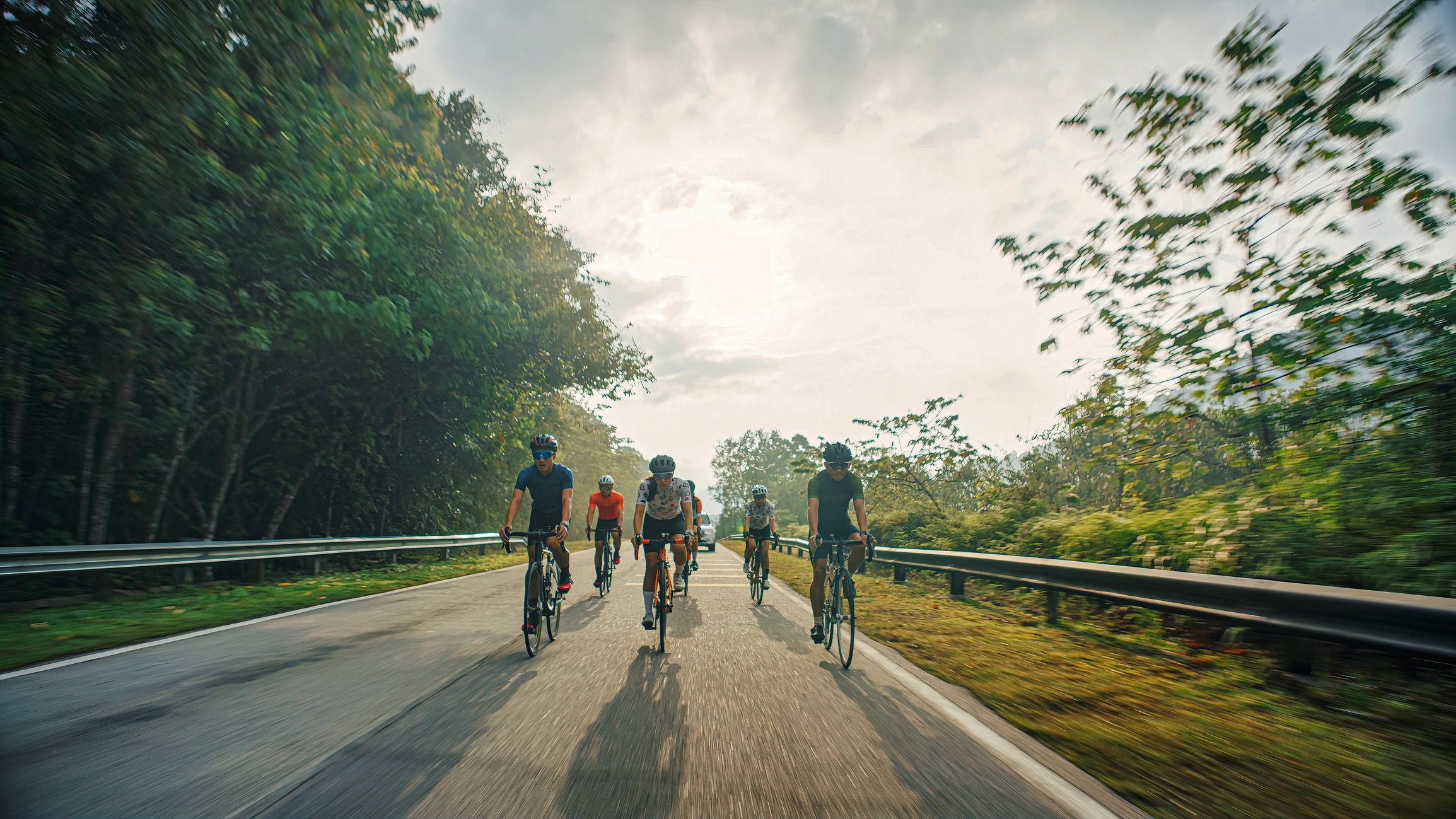 Group of riders gathered together outdoors